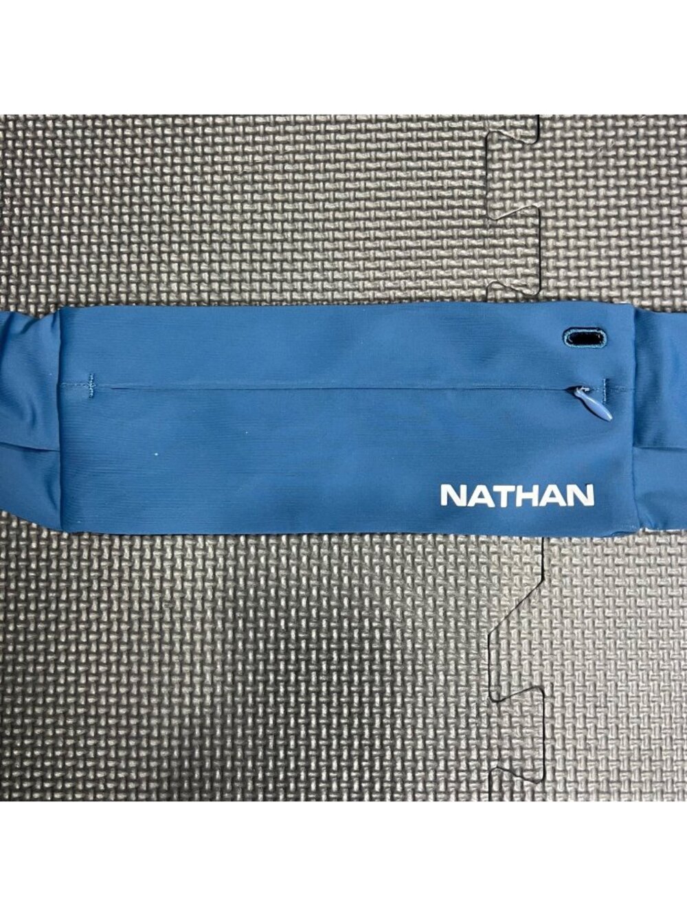 Nathan Blue Adjustable Running Belt With Zippered Pocket Lightweight Design Perf